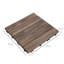 Sandlin 27 Pcs Solid Wood Interlocking Decking Tiles, Black
