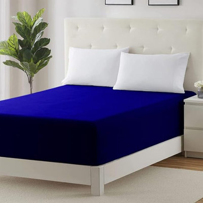 Parizoda Plain Fitted Sheet Extra Deep Pocket 30Cm , Elastic Pocket Breathable