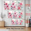 Toiles murales à motifs floraux roses (lot de 3)-1572000366