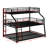 Three-In-One Metal Triple Bunk Bed, Twin XL Over Full XL Over Queen Size Bunk Bed With 2 Ladders