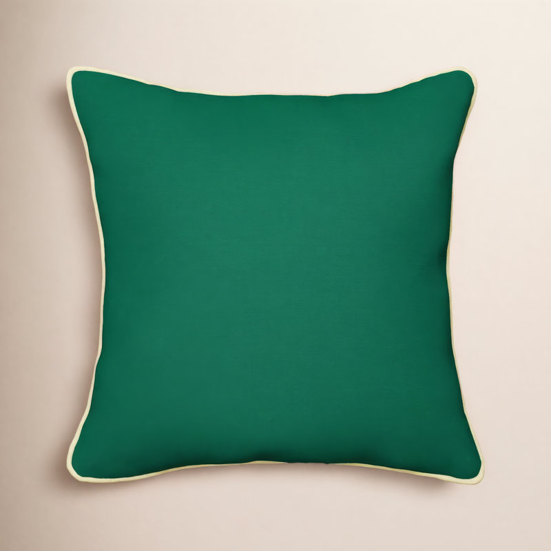 Estrada Sunbrella® Outdoor Reversible Throw Pillow, 22" x 22", Green