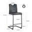Ensemble de 2 chaises noires en polyuréthane