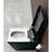 Bathroom Smart Toilet With Built-In Tank, Auto Flush, Heated Seat, Remote Control, Led Display, Black Square Growth Trim-121692453