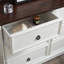 Commode de chambre blanche en bois - 6 tiroirs avec rangement spacieux