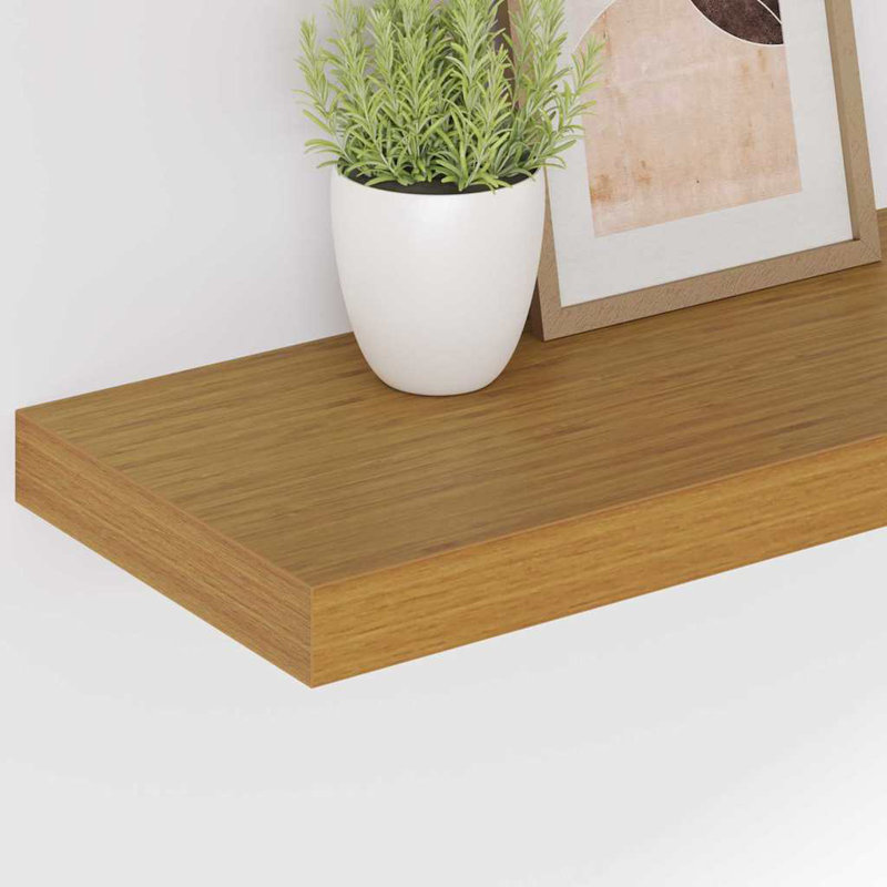 Floating Shelf, 4cm H x 50cm W x 23cm D, Beige