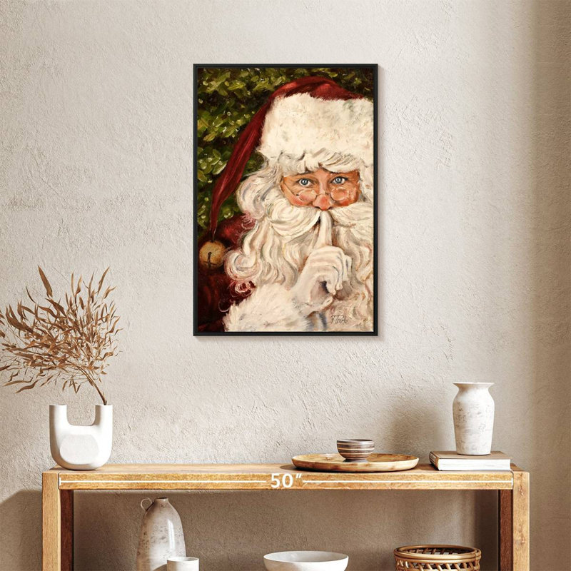 Secret Santa, Floating Frame Black, 21" x 31"
