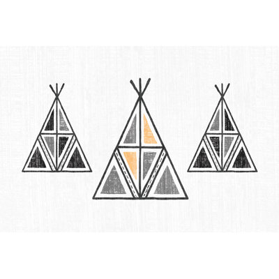 Geo Teepees - Wrapped Canvas Painting