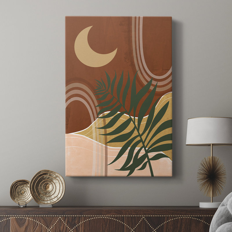 Sedona Moon and Palm -Custom Wrapped Gallery Cavas, 60" H x 40" W