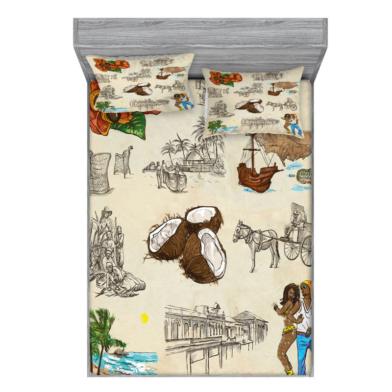 Microfiber Sheet Set, Queen Sheet Set with Fitted Sheet