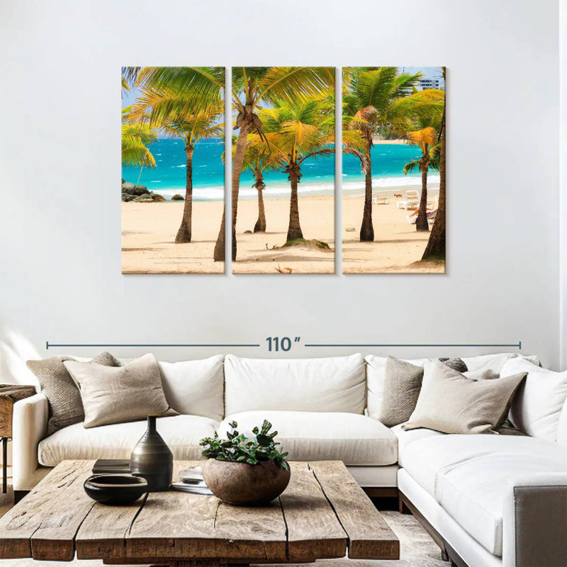 Gillard San Juan, plage des Caraïbes, H 48 po x l 74 po
