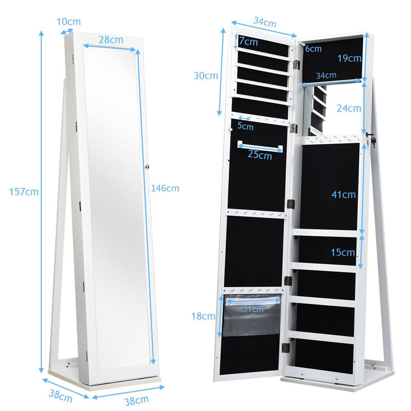 Audrianna Jewelry Armoire, White