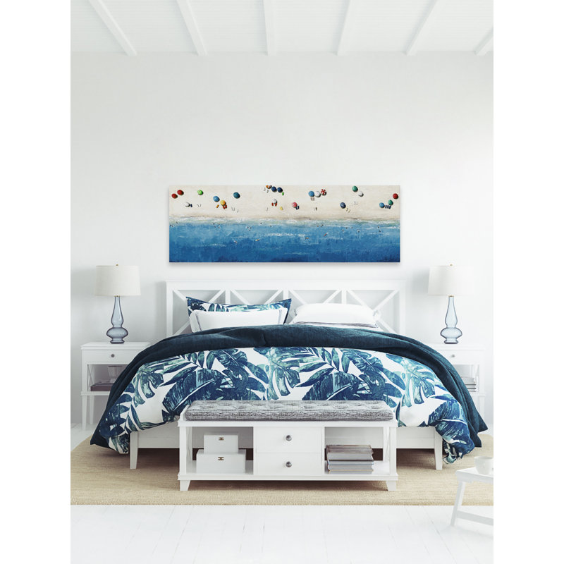 Beach Getaway - peinture panoramique sur toile tendue, H 15 po x l 45 po x P 1,5 po