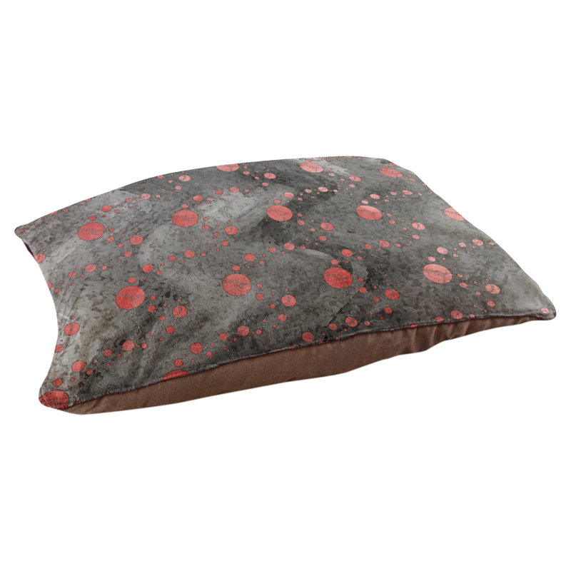 Oreiller classique pour chien de planètes Byrge, Très grand (H 17 po x l 50 po x P 40 po), Rouge / Noir