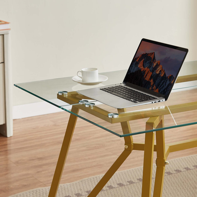 Glass Dining Table(Only Table), 30.9"H x 70.9"L x 35.4"W
