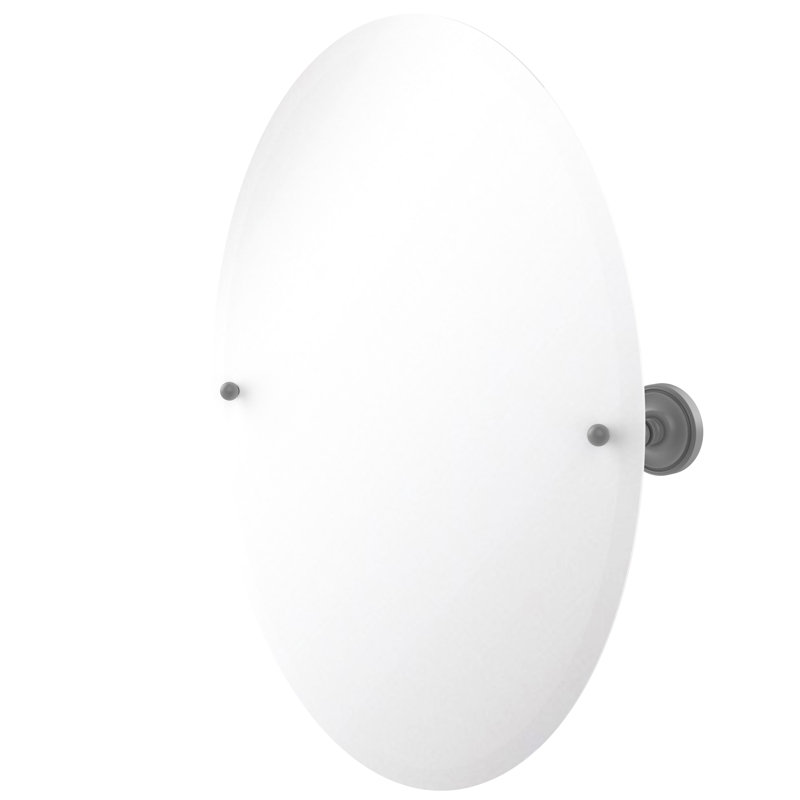 Gober Metal Wall Mirror, Matte Gray