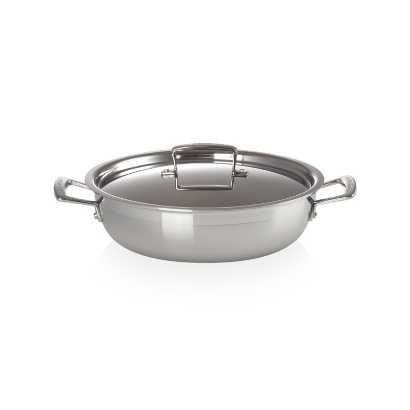 Le Creuset 3-Ply Stainless Steel Shallow Casserole, 26cm/3.5L