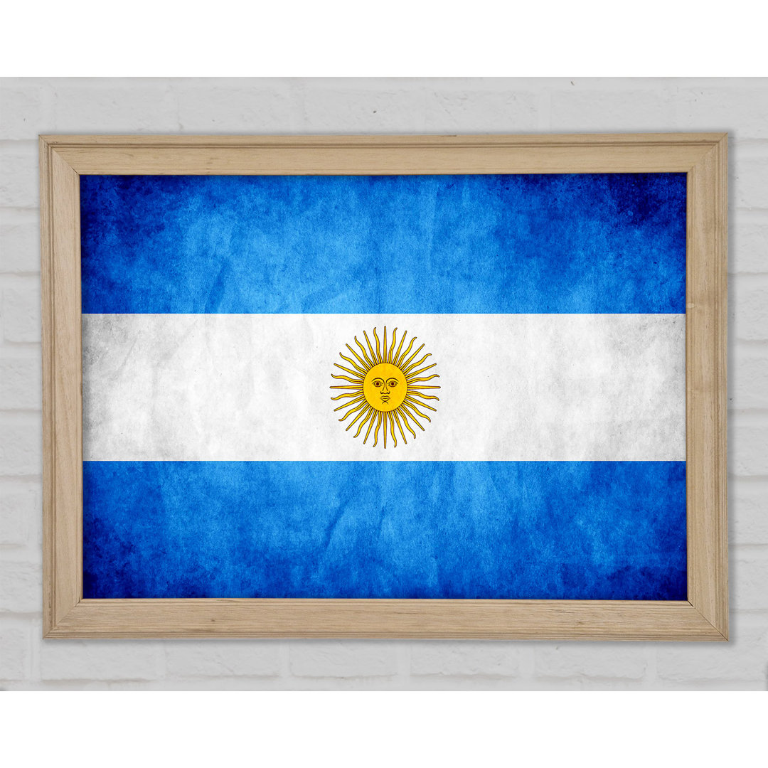 Argentinien Flagge Gerahmter Druck