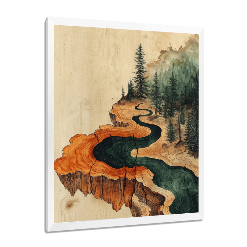 Gentia - Landscapes Wall Decor, H 20 po x l 12 po, Picture Framed, Blanc