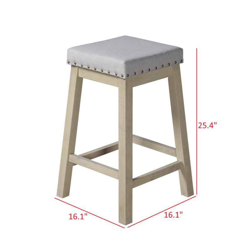 Tabouret de comptoir 25,4 po Angelino, Gris antique