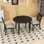 Ensemble repas compact 3 pièces avec table rabattable et 2 chaises rembourrées pour économiser de l'espace-1298205772-1298205771