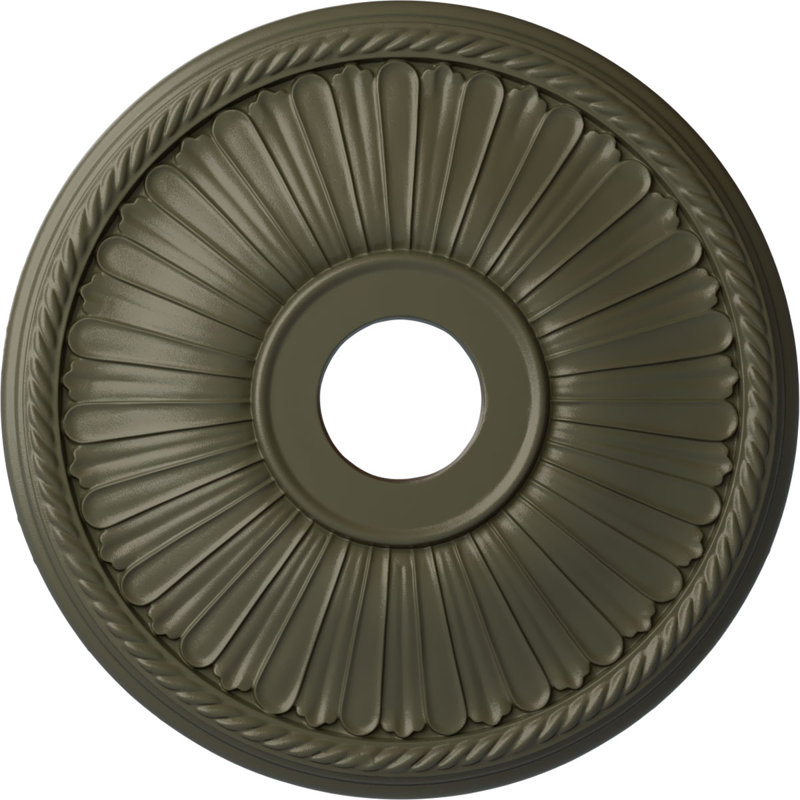 Médaillon de plafond Endurathane Berkshire, DE 20 1/8 po x P 3 7/8 po x P 1 7/8 po (convient aux auvents jusqu'à 6 3/8 po), finition hamamélis peinte à la main