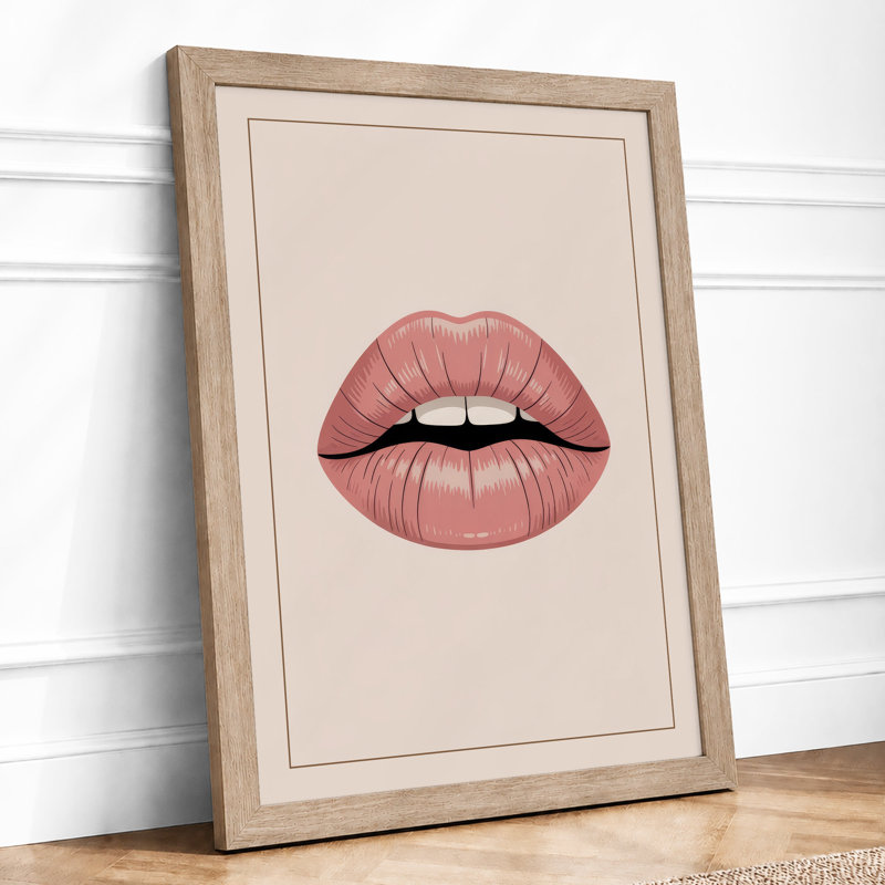 Soft Lips Study Modern - Print, A3 - 42.0 x 29.7 cm, Oak