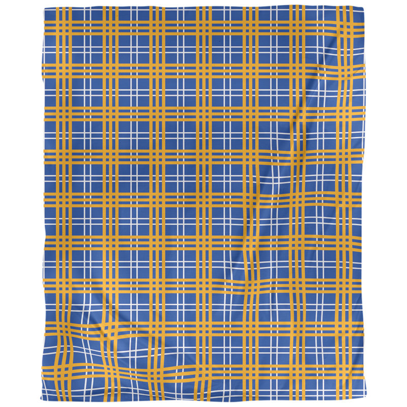 Housse de couette simple LA football Luxury, Bleu / Blanc / Doré, Housse de couette simple TG, Polyester brossé