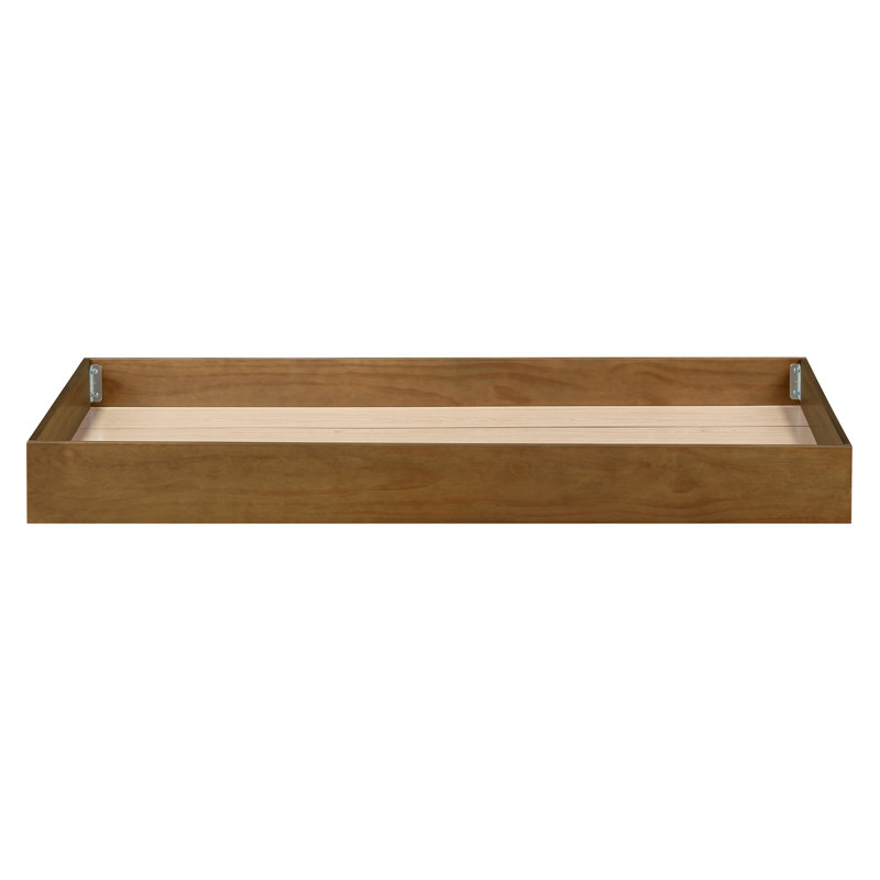 Twin Storage Trundle Bed, Natural Walnut