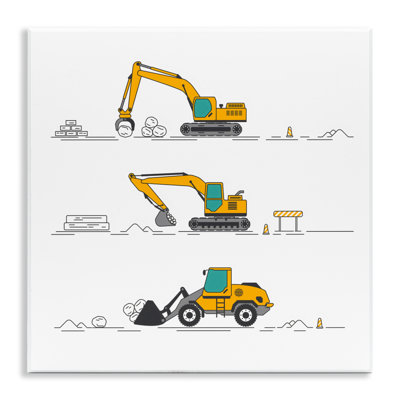 Plaque murale Construction Construction Digs Machine, design Creative Studio