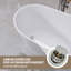 Baignoire de trempage autoportante ovale blanche 51 po x l 28 po avec drain central