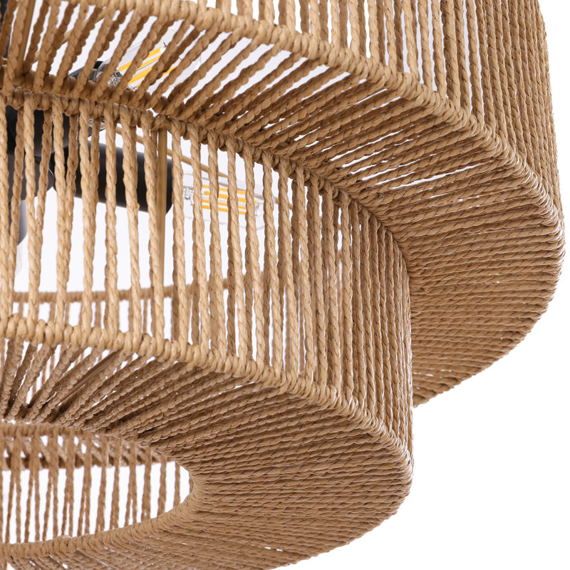 Lustre tambour 5 lumières Caytlen, Jaune