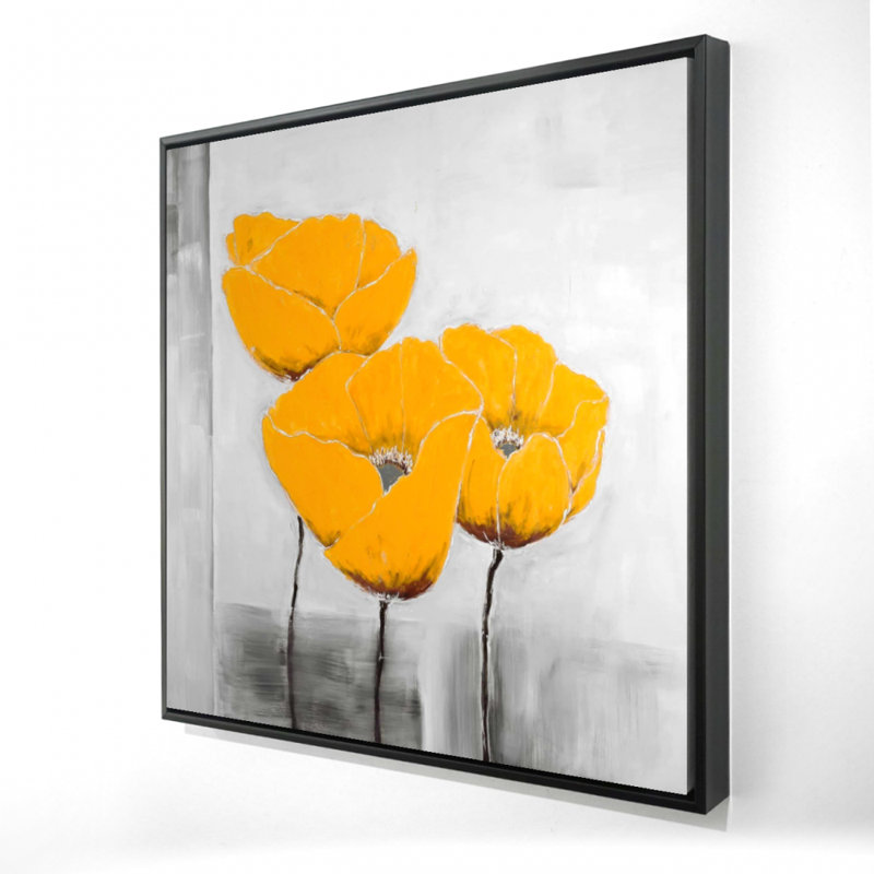 Trois fleurs jaunes - chambre à coucher à motif floral | Décoration intérieure