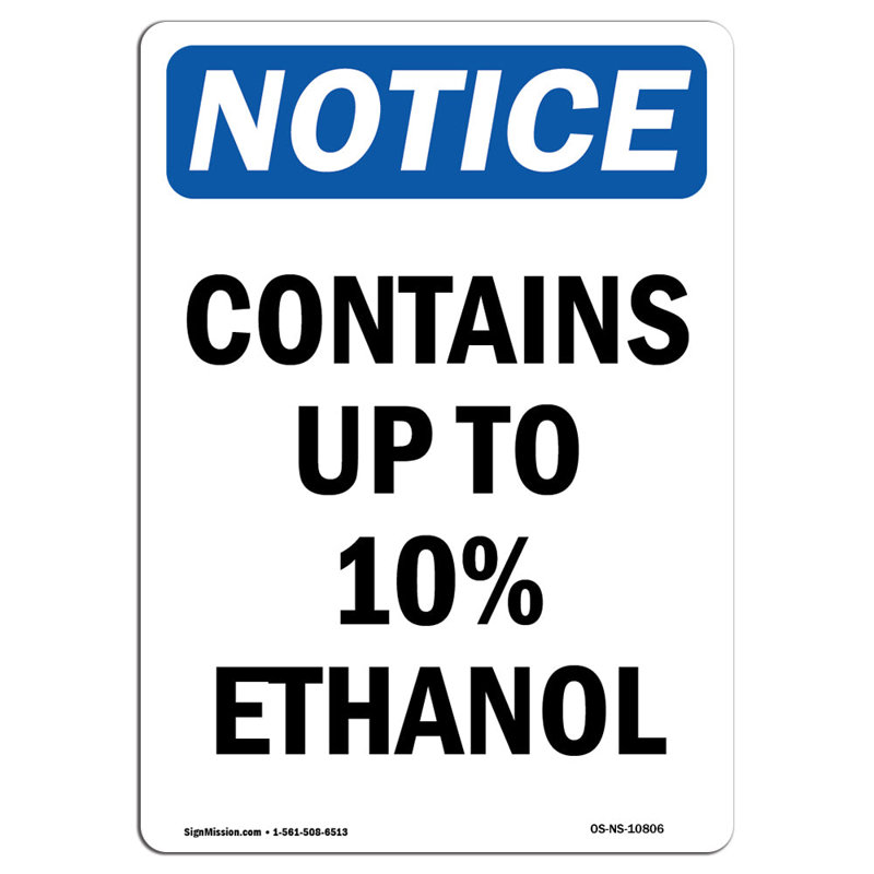 Contient jusqu'à 10% d'éthanol, H 24 po x l 18 po x P 0,1 po