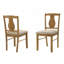 Ensemble de salle à manger 5 pièces en bois de chêne naturel antique, table de salle à manger en bois massif et 4 chaises d'appoint avec coussin, mobilier de salle à manger peu encombrant, brun