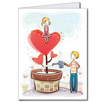 Carte de saint-valentin géante love love