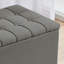 Banc de rangement rembourré 100% lin Heihachi-121254303