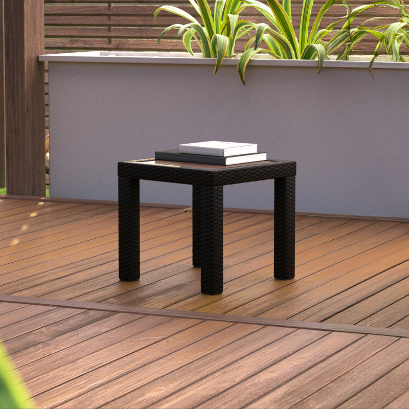 Table d'appoint en aluminium l 20 po x P 20 po Fionnula