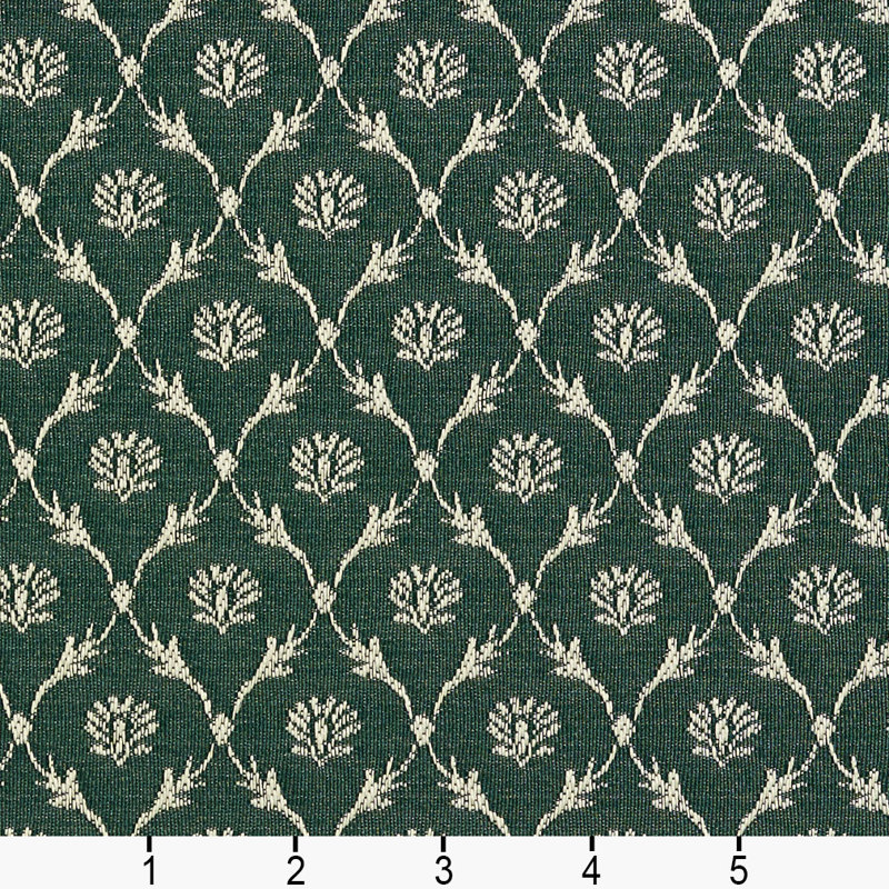Tissu à treillis floral, Vert