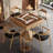 Vintage Fully Automatic Mahjong & Dining Table for Chinese Rules