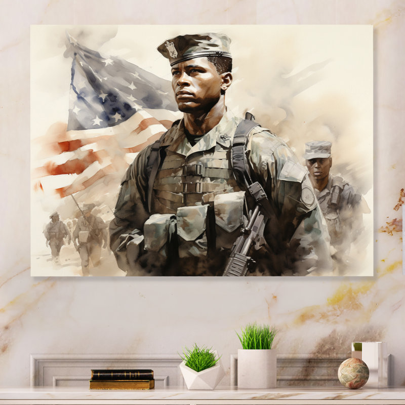 " Soldiers Serving With Honour III ", 12" H x 20" W x 1" D