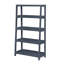 Bibliothèque moderne moderne, 4 tablettes, finition bleue élégante, présentoir en bois, 1 pièce-1475148664
