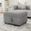  Grand repose-pieds avec rangement, repose-pieds moelleux en chenille avec compartiment caché pour le salon, beige-1969875287