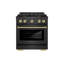 ZLINE Autograph 30" Paramount Dual Fuel Black Stainless Range w/ Gold Accents (SDRBZ-30-G)-169152770