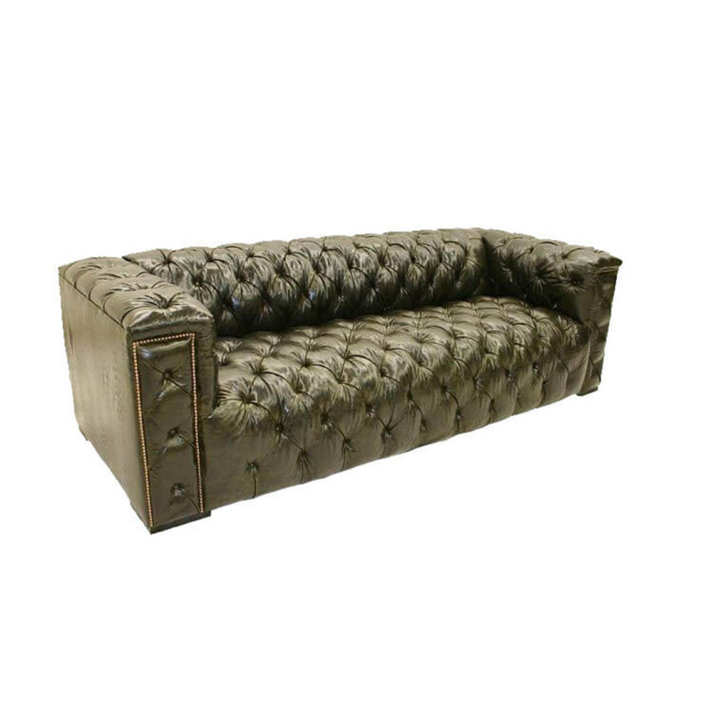 Sofa, Bella Pearl Performance Velvet, Ebony, Old Gold E