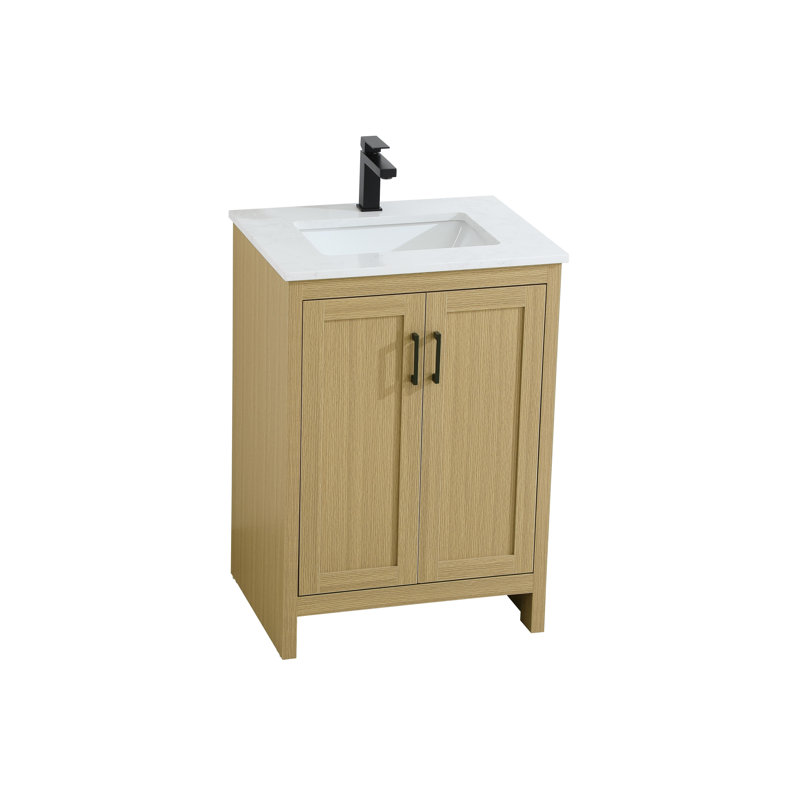 Ahner 24 inch Single Bathroom Vanity, Honey Brown