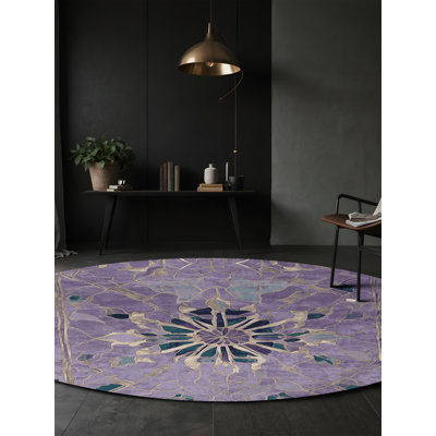 Tapis mauve lavable à la machine