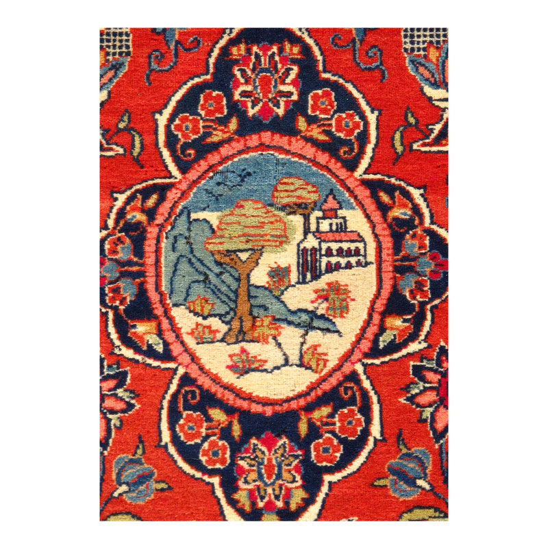 One-of-a-Kind 4'5'' X 7' 1910s Wool Area Rug in