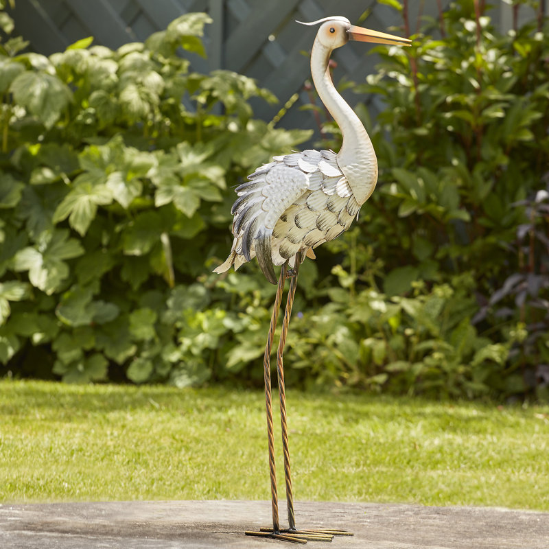 Kenedy Heron Metal Garden Statue