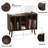33" Media Shelves Cabinet With Power Outlet and USB Charging Port-101081100