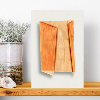 Folded Paper Whispering Secrets Abstract Contemporary Wall Art